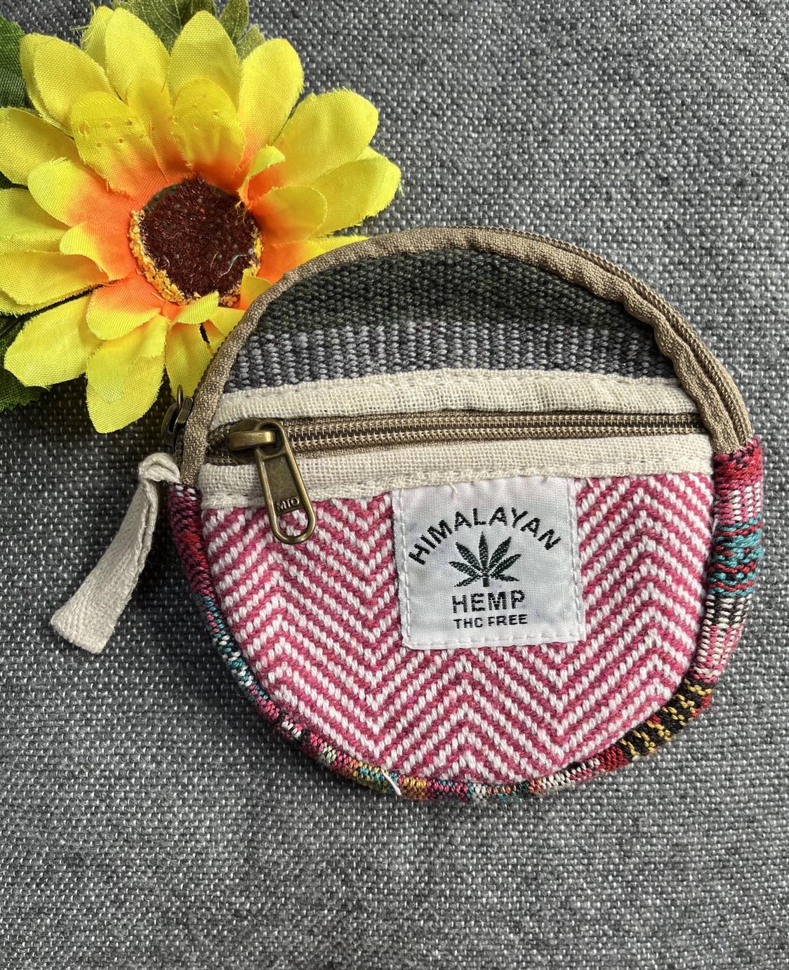 Hemp Zipped Purse Round