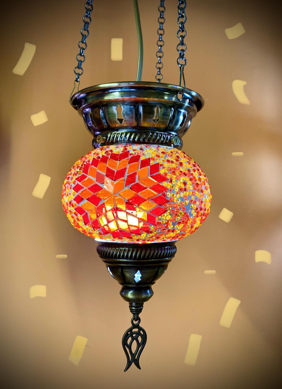 Turkish Mosaic Hanging Lantern Small