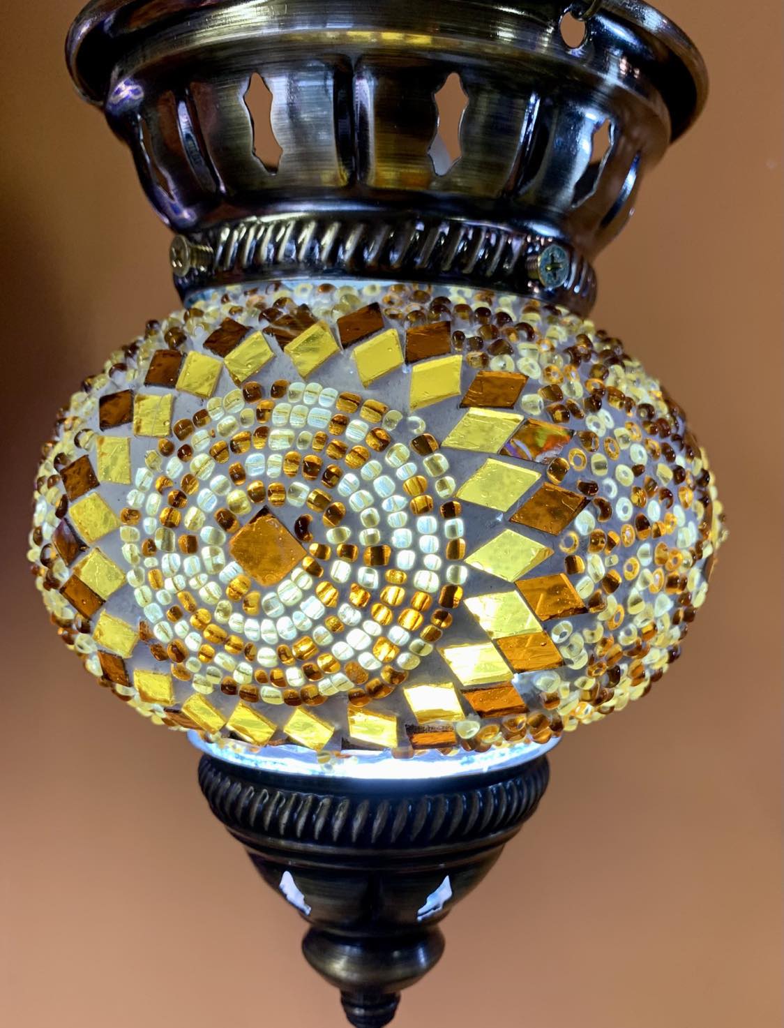Turkish Mosaic Hanging Lantern Small