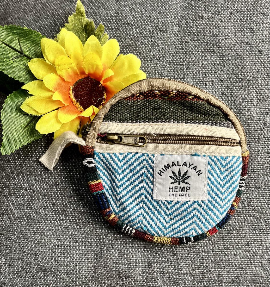 Hemp Zipped Purse Round