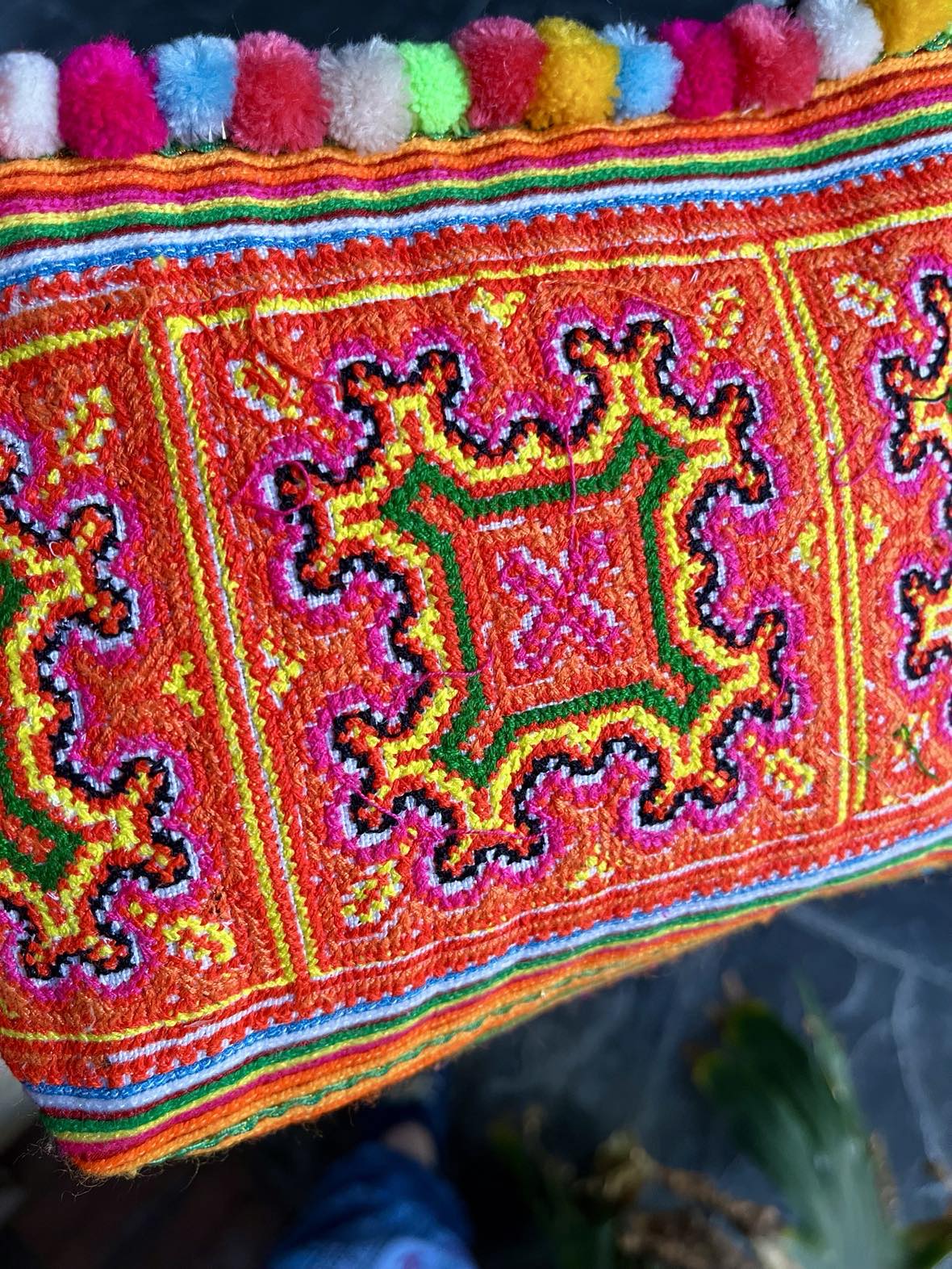 Hmong Pom Pom Handbag