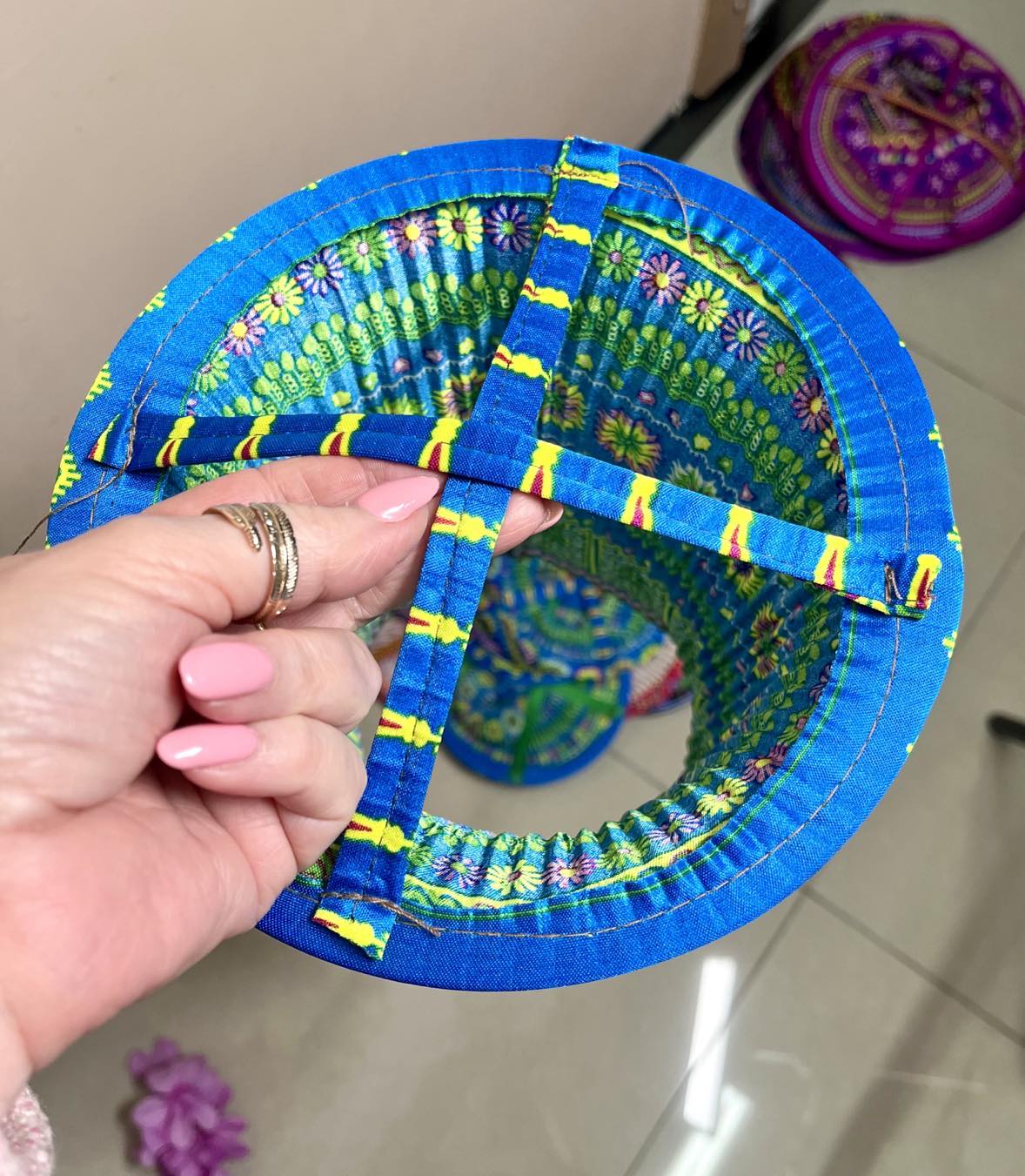 Vietnamese Hmong Lampshade - Medium