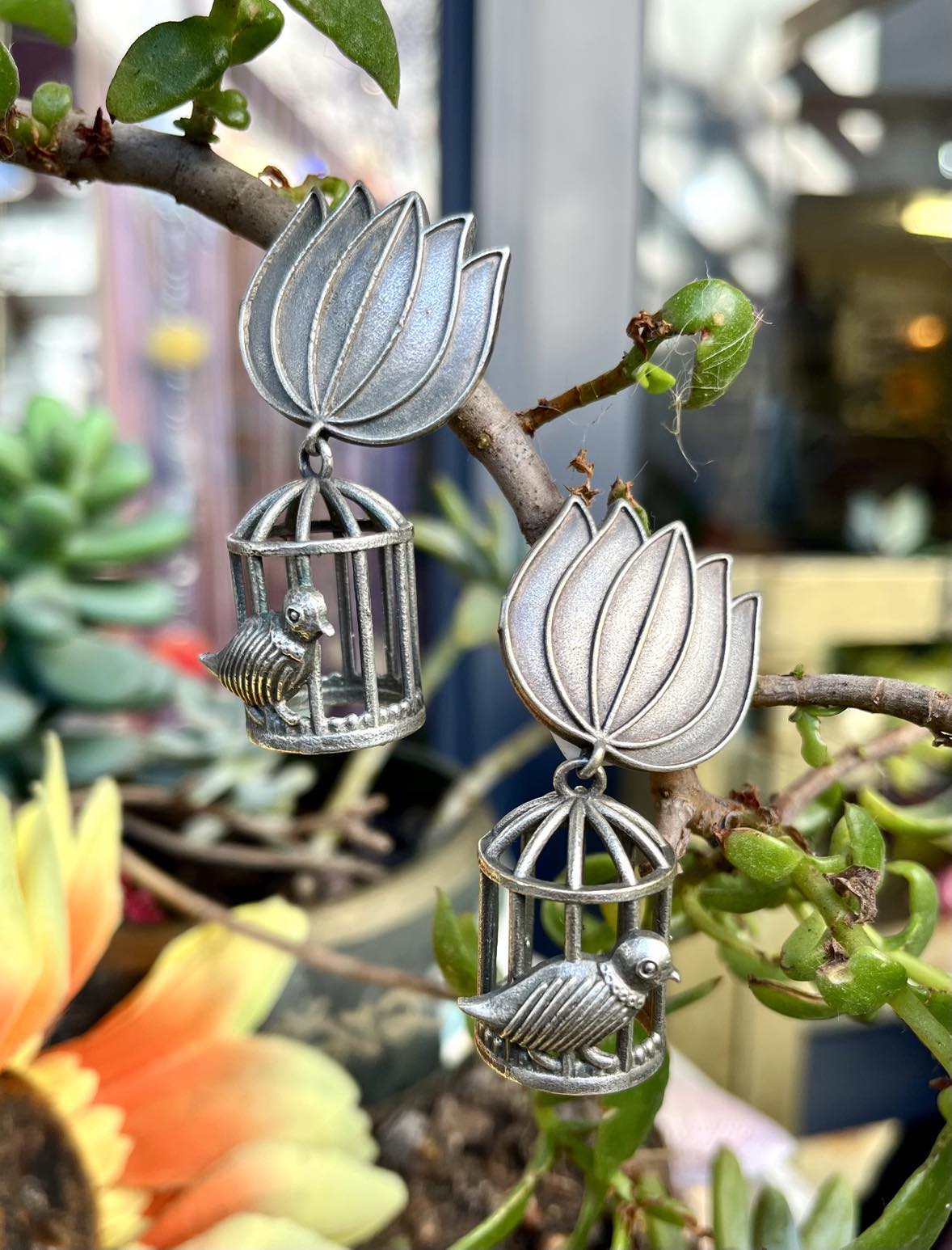 Bird Cage Earings