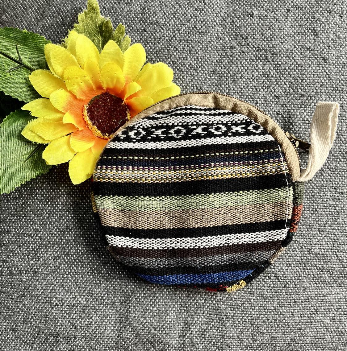 Hemp Zipped Purse Round