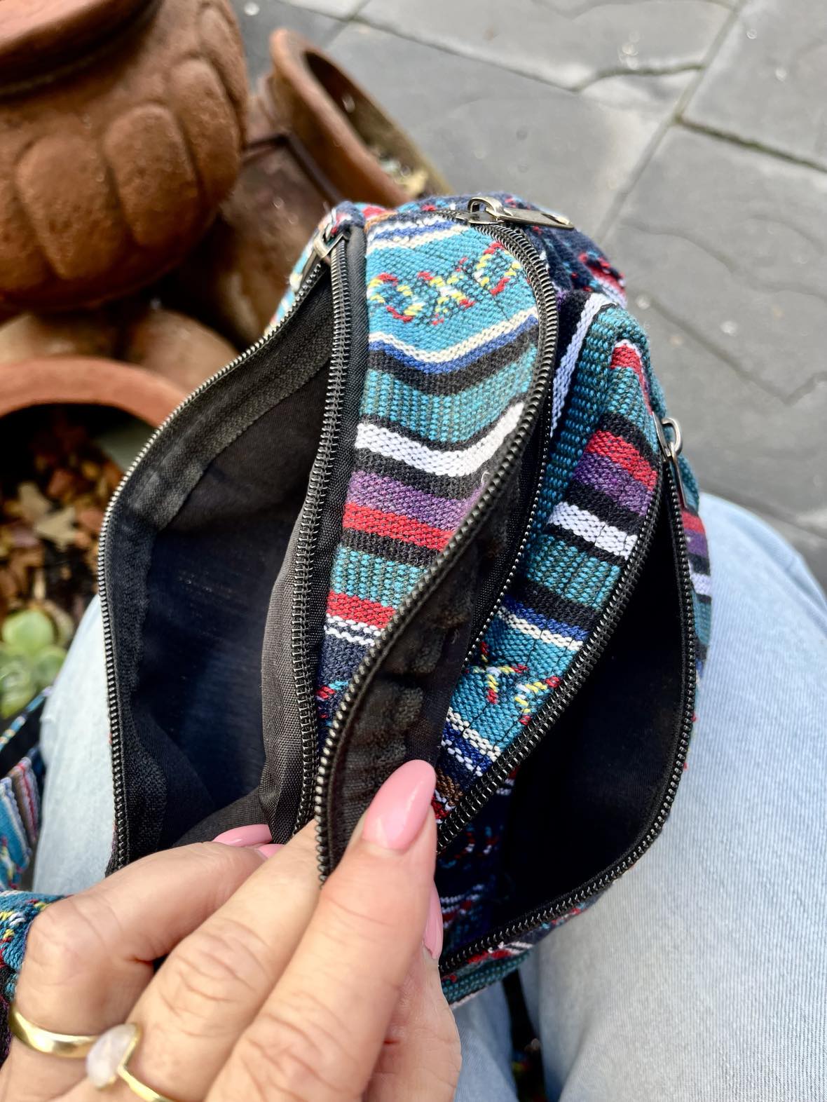 Boho Hemp Moon Bags