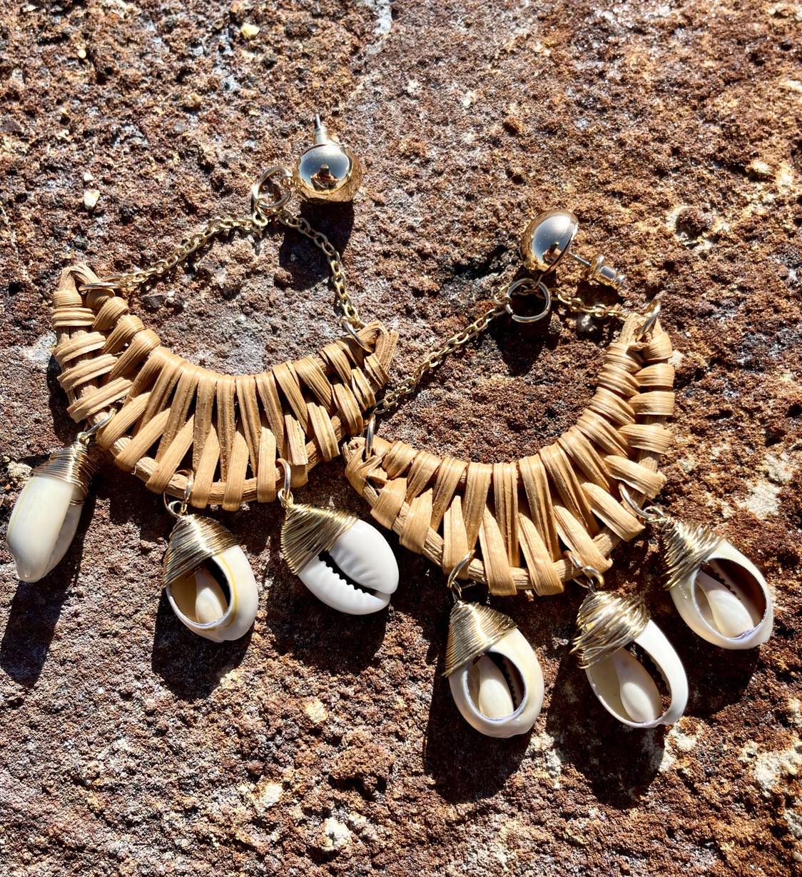 Cowrie Weave Earings
