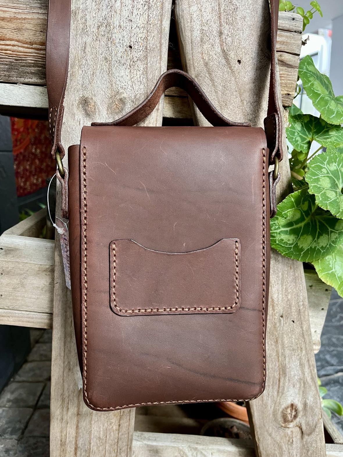 Leather Cross-Body Satchel