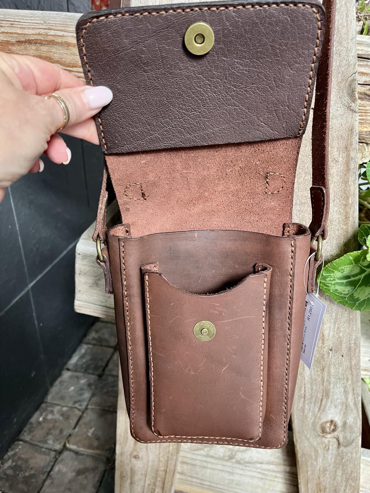 Leather Cross-Body Satchel