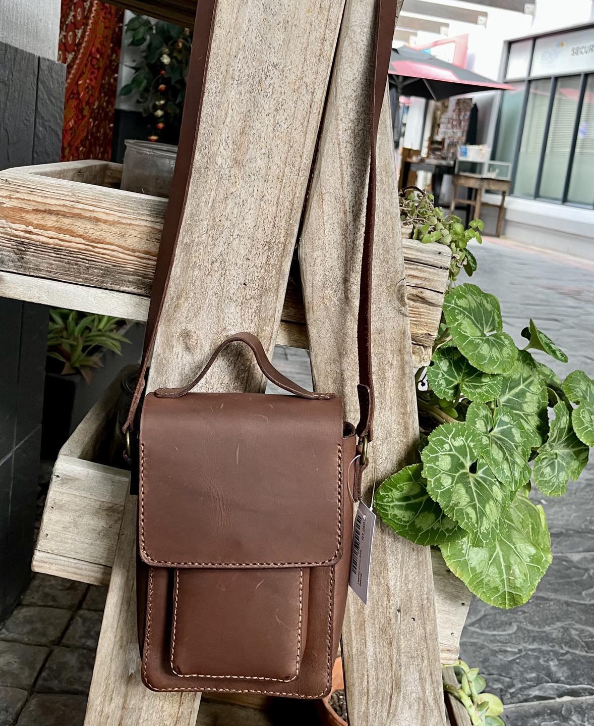 Leather Cross-Body Satchel
