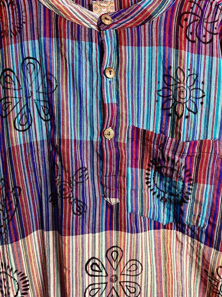 Striped Print Kurtha Shirt