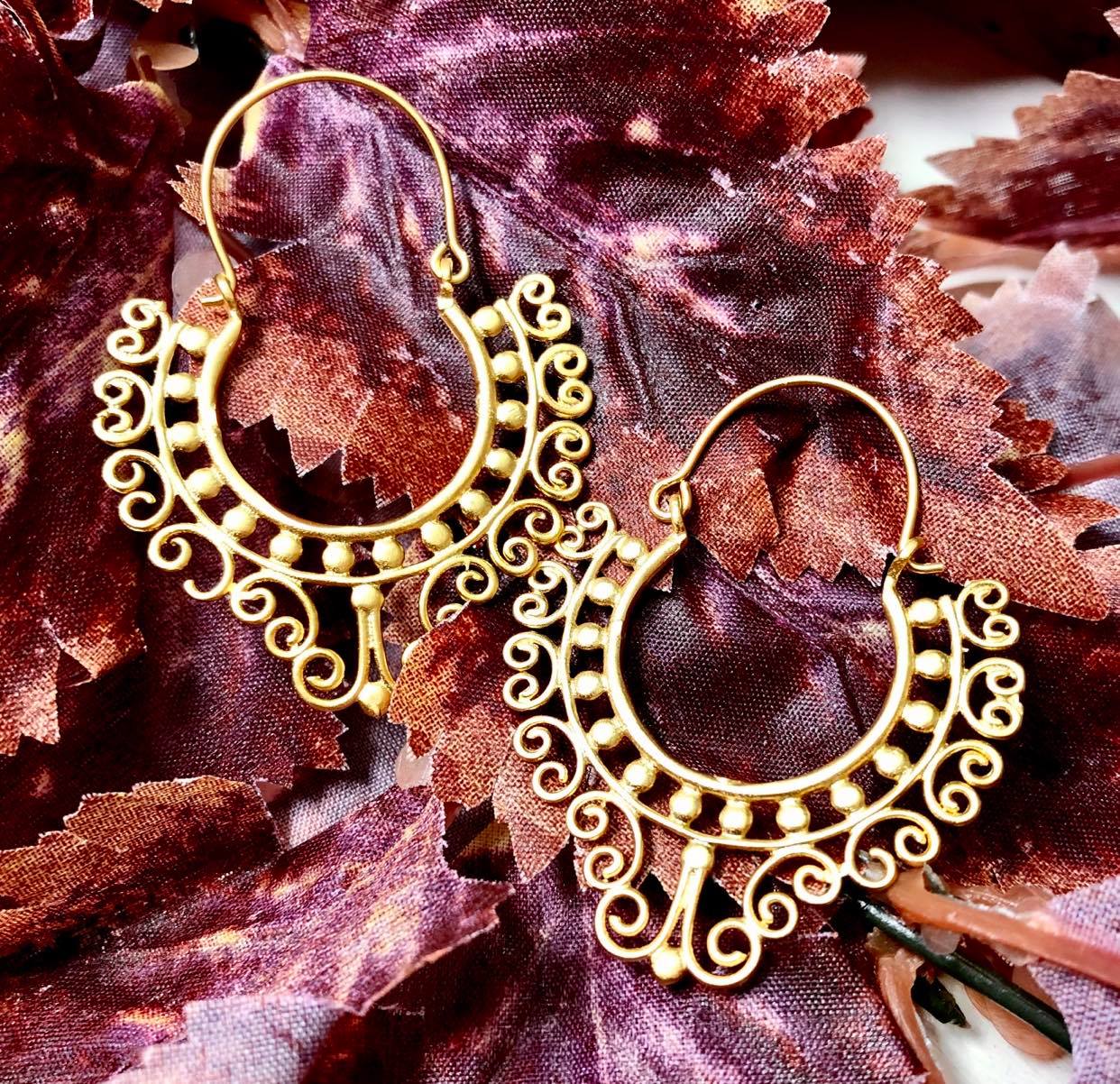 Anatoli Brushed  Gold Earings