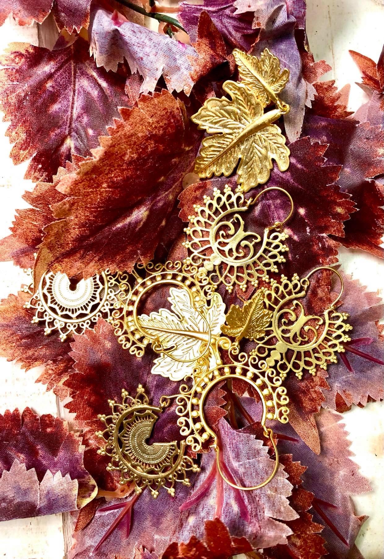 Anatoli Brushed  Gold Earings