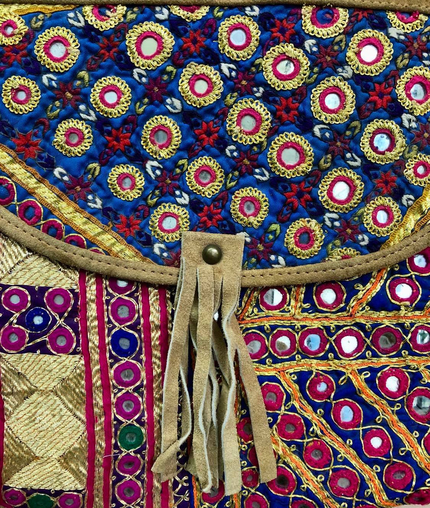 Rajasthan Tribal Leather Mirror Bag