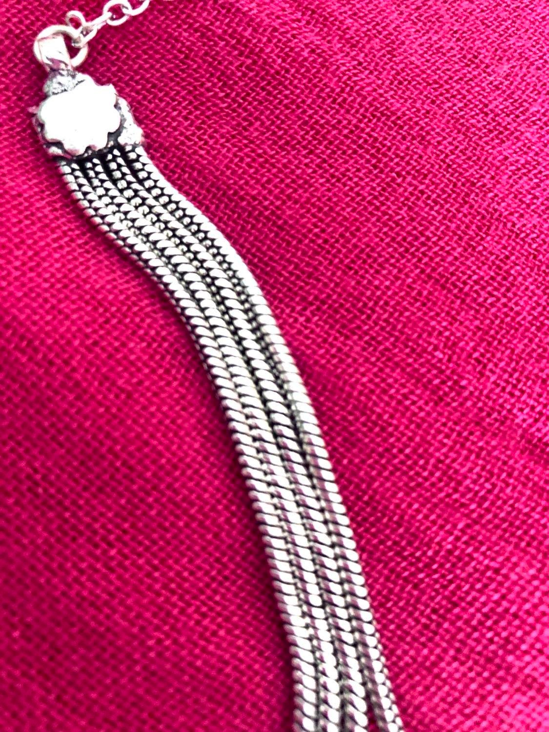 4-Strand Rope Necklace Silver