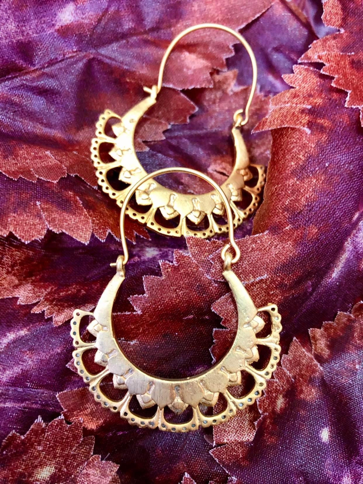 Anatoli Brushed  Gold Earings