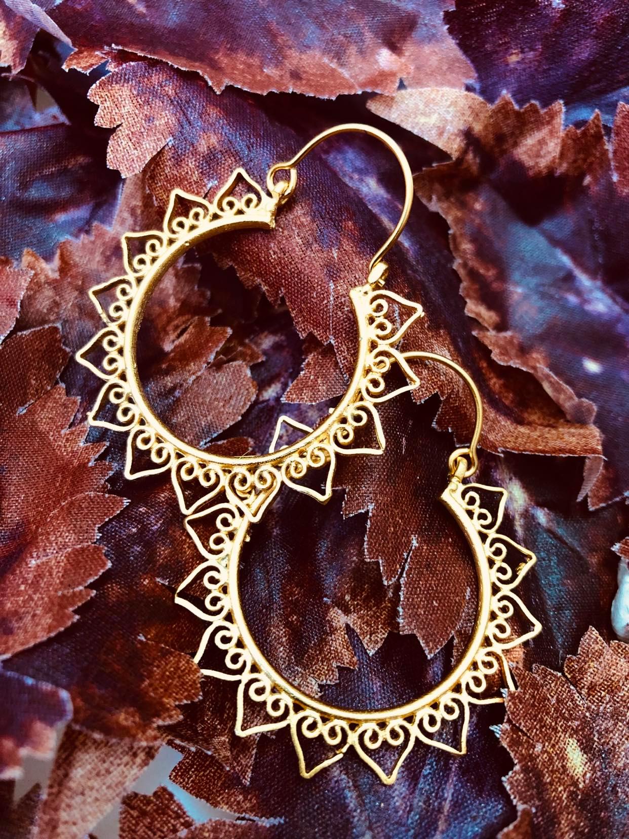 Anatoli Brushed  Gold Earings