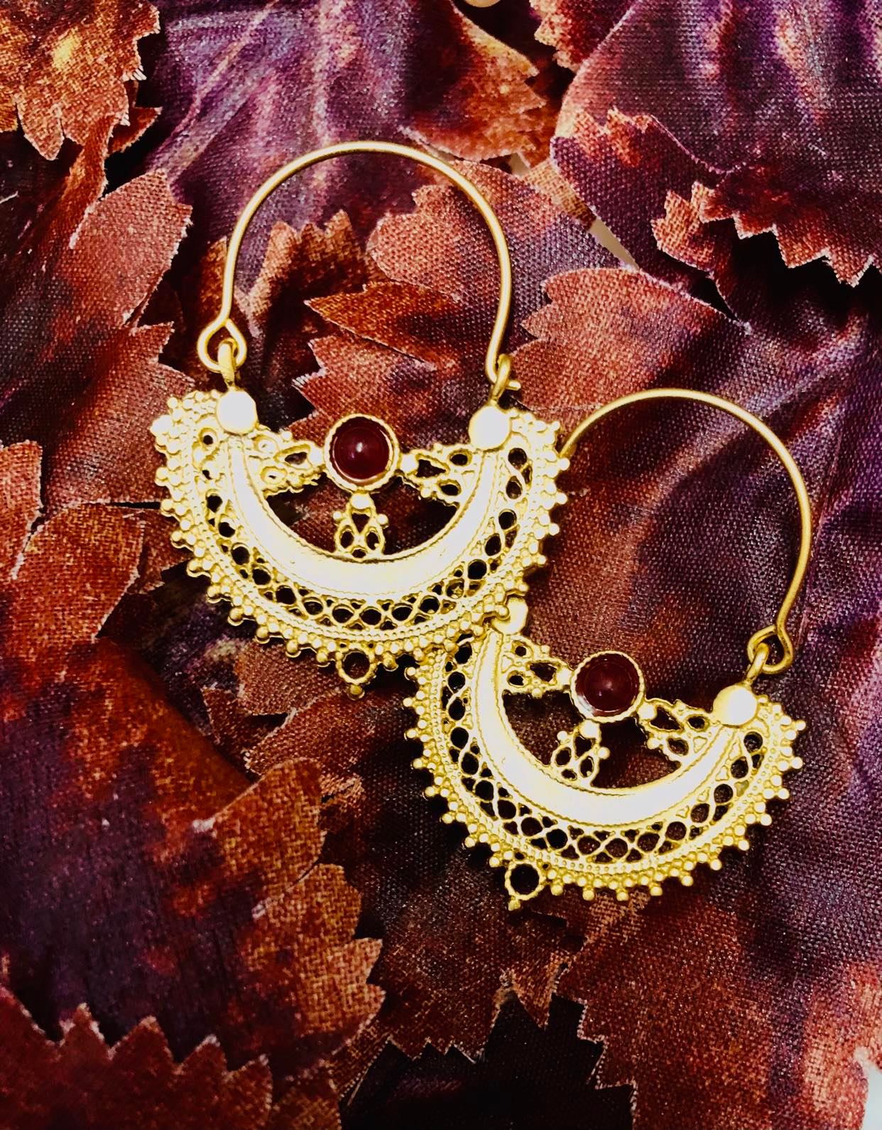 Anatoli Brushed  Gold Earings