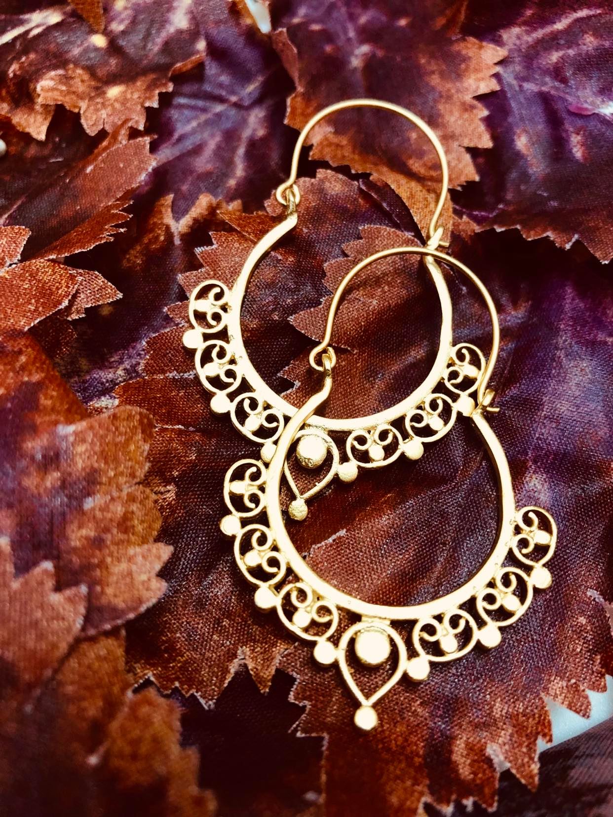 Anatoli Brushed  Gold Earings