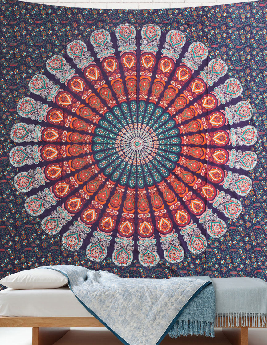 Mandala Queen Sheet Peacock