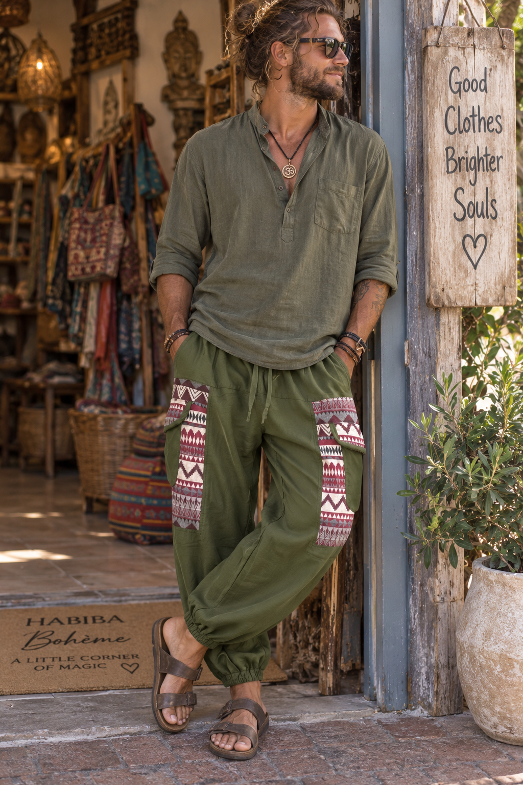Hmong Cotton Cargo Pants