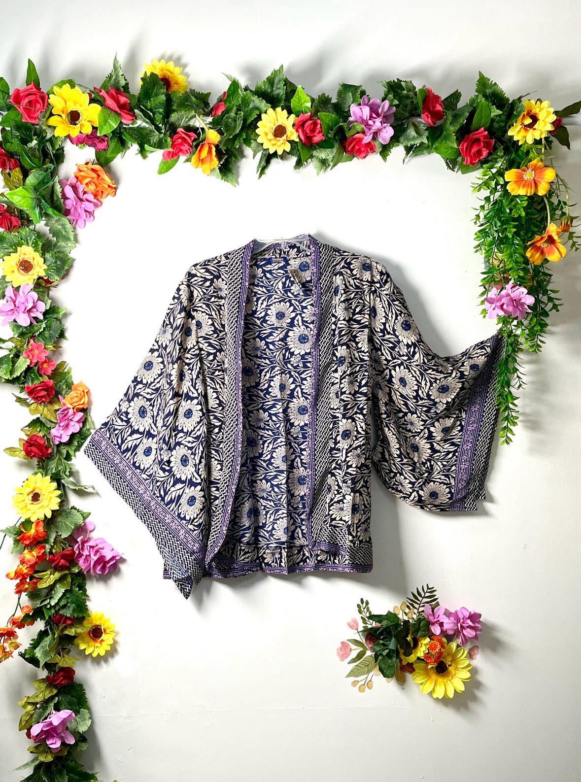 Silk Short Kimono Jacket