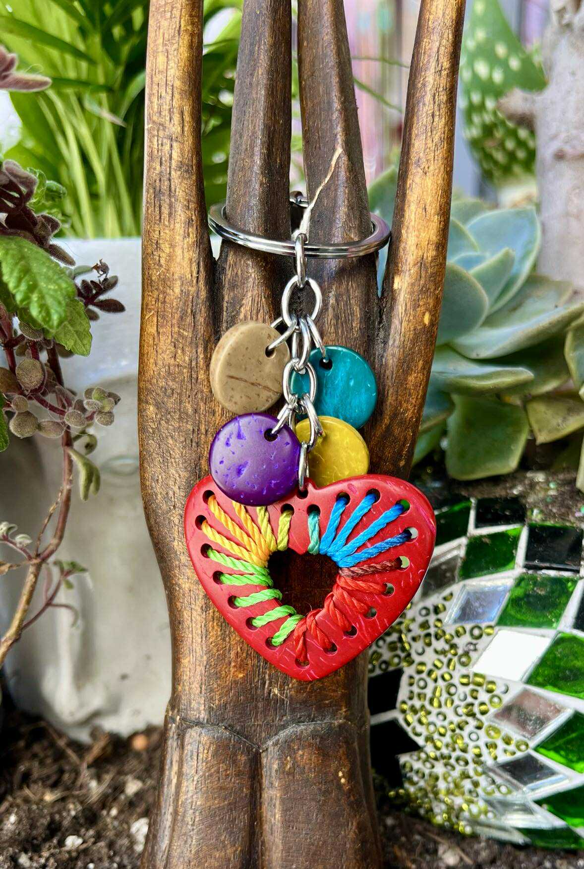Wood Boho Keyrings