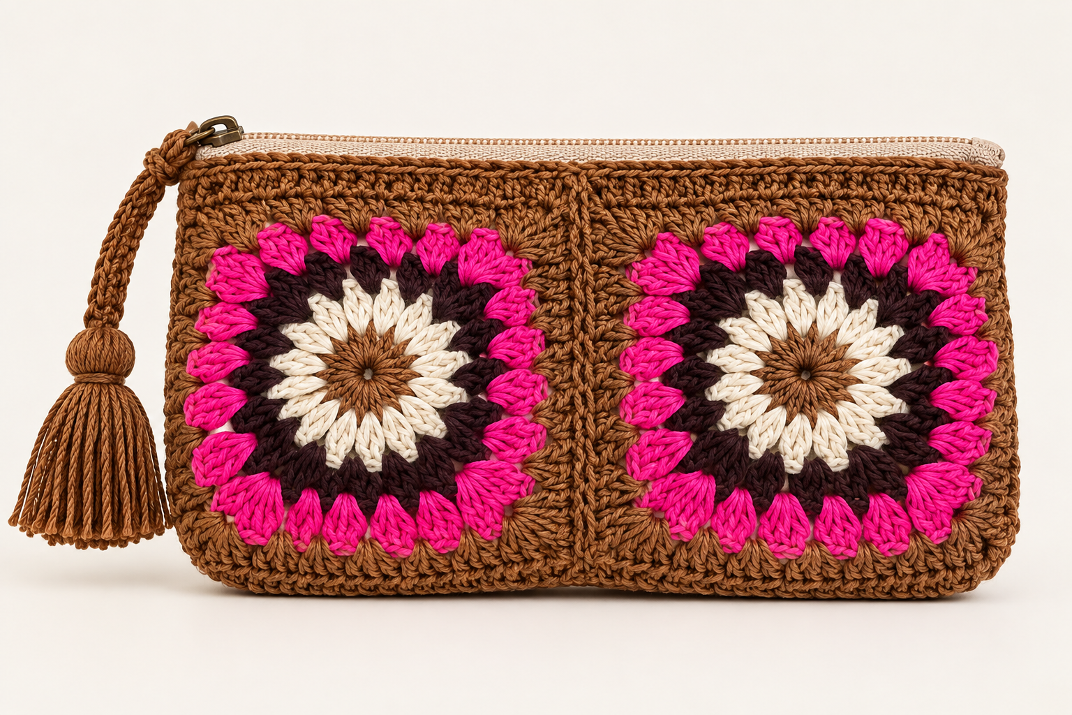Granny Bloom Crochet Pouch