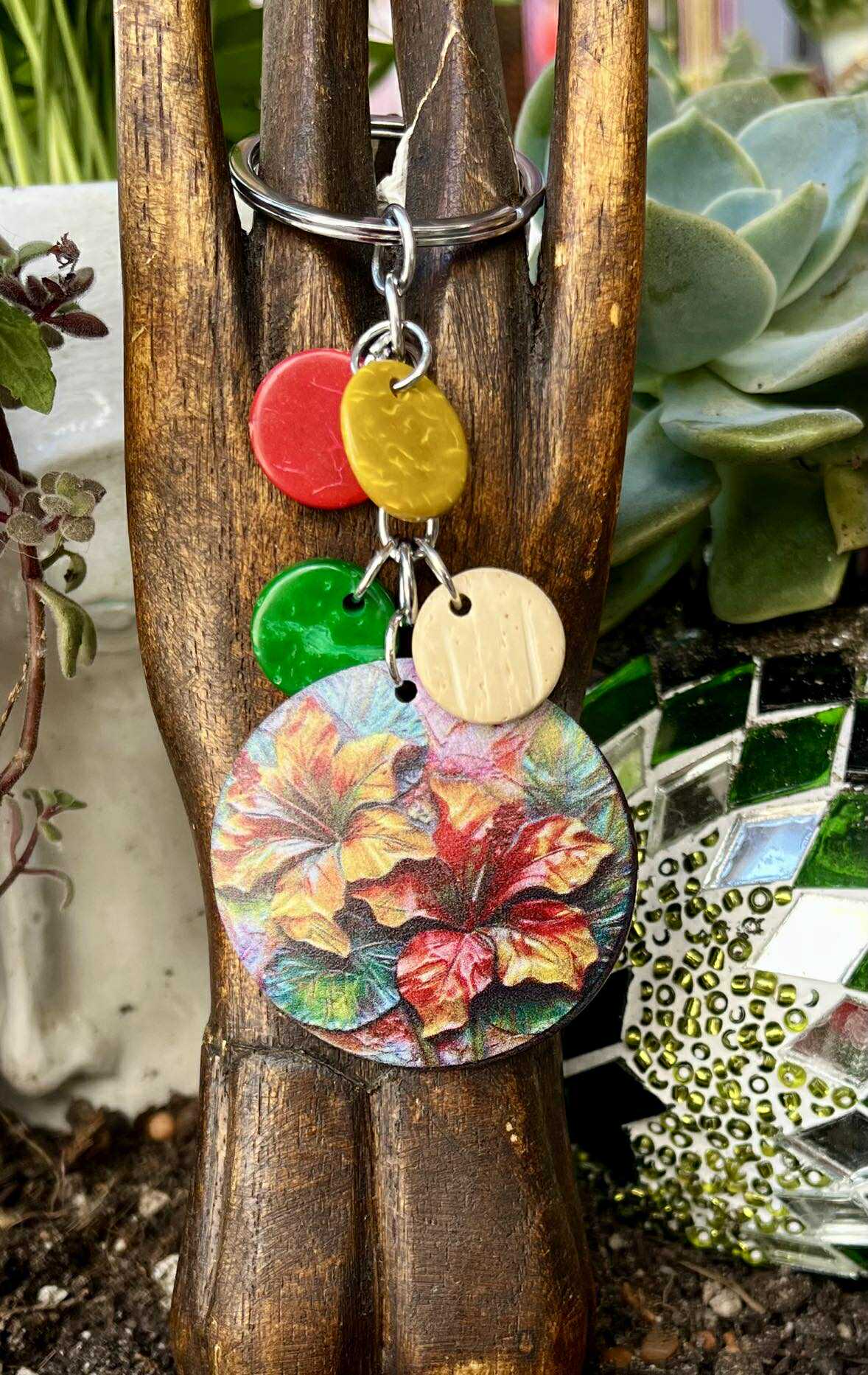 Wood Boho Keyrings