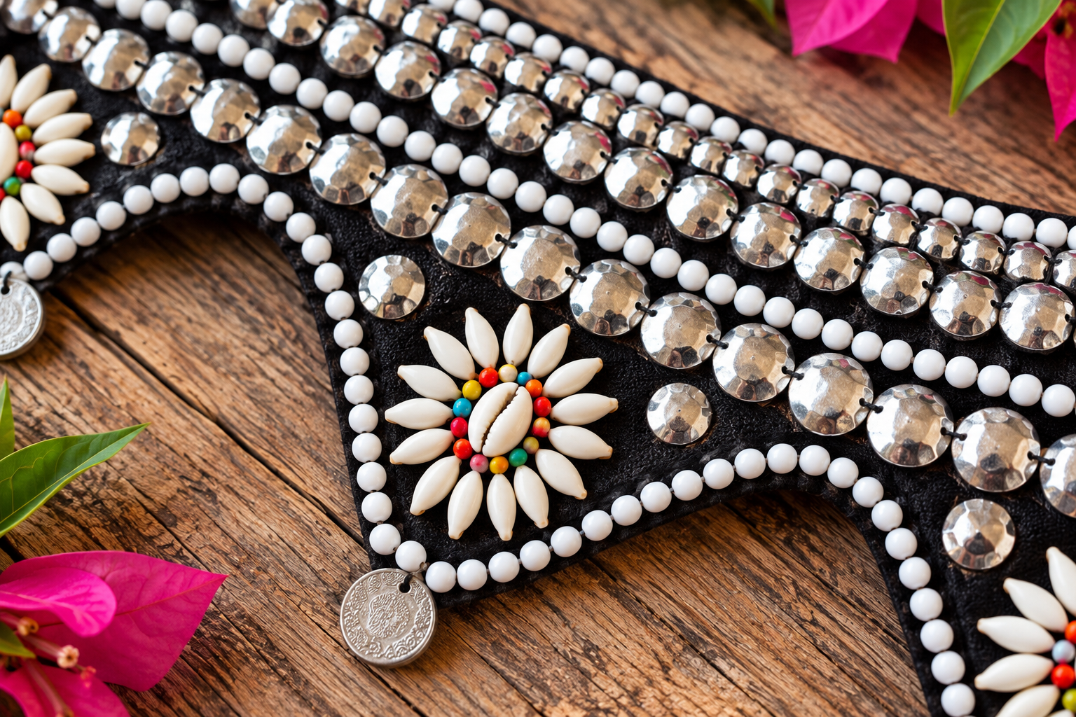 Hmong Silver Stud Tribal Belt