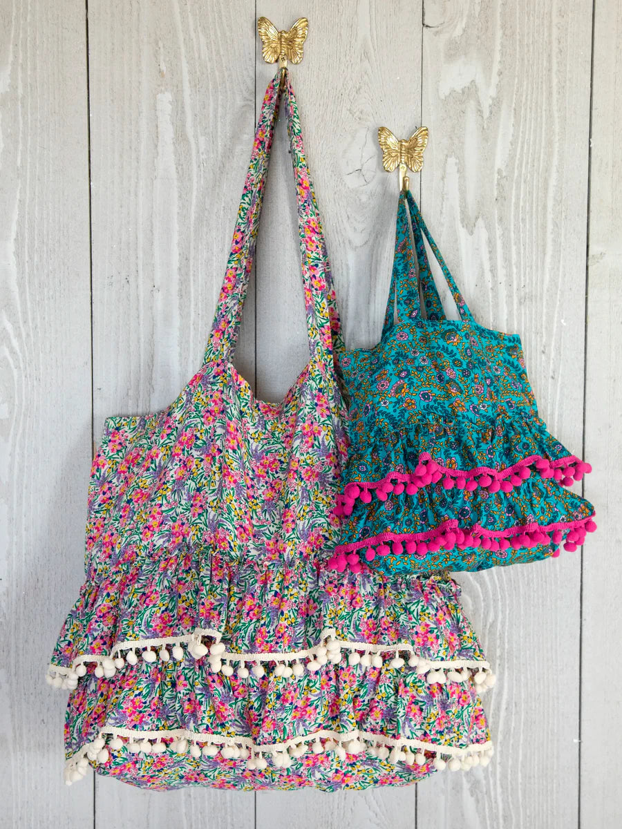 Boho Ruffle Tote Bag