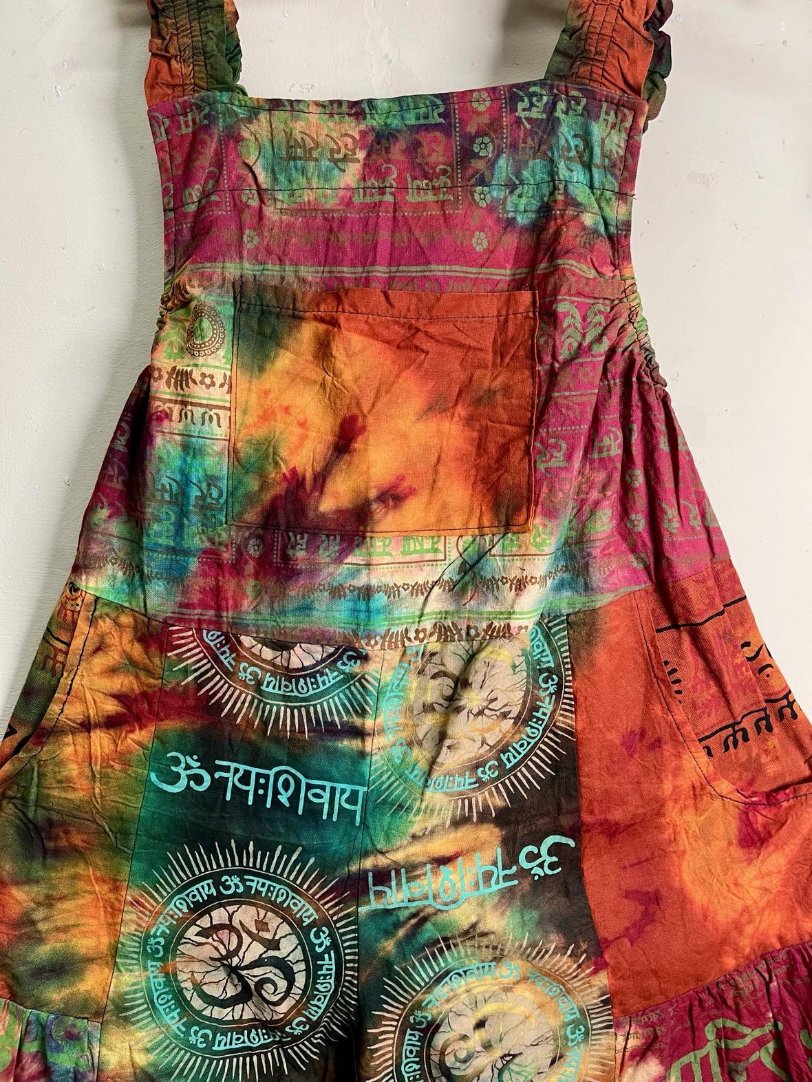 My Thai Wide-Leg Patchwork Dungaree
