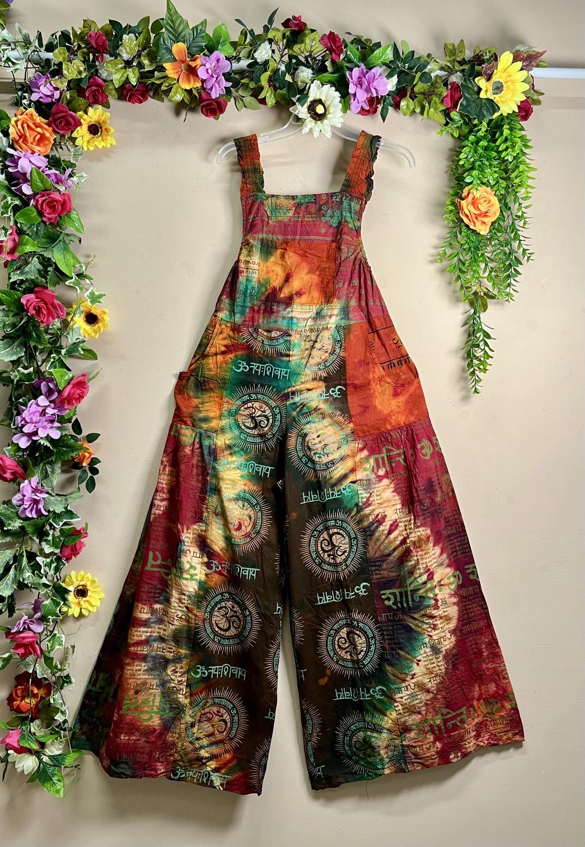 My Thai Wide-Leg Patchwork Dungaree