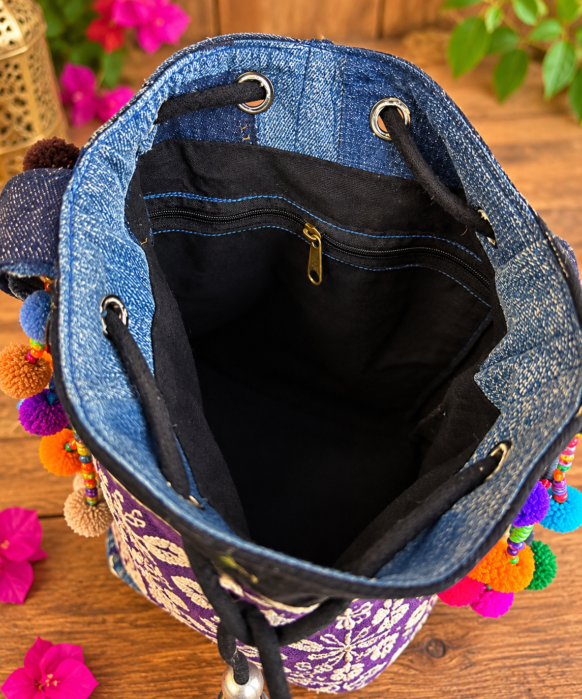 Bohemian Embroidered Bucket Bag