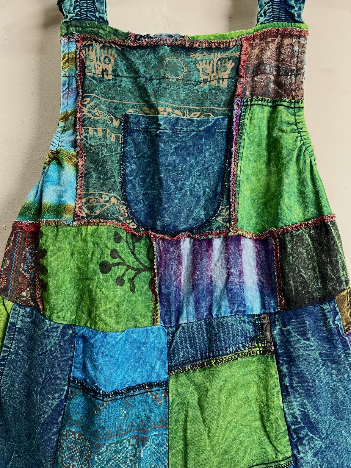 My Thai Wide-Leg Patchwork Dungaree