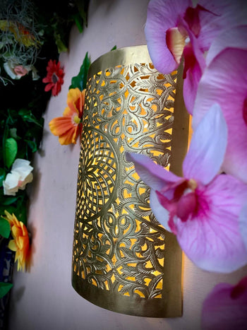Moroccan Brass Wall Lamp