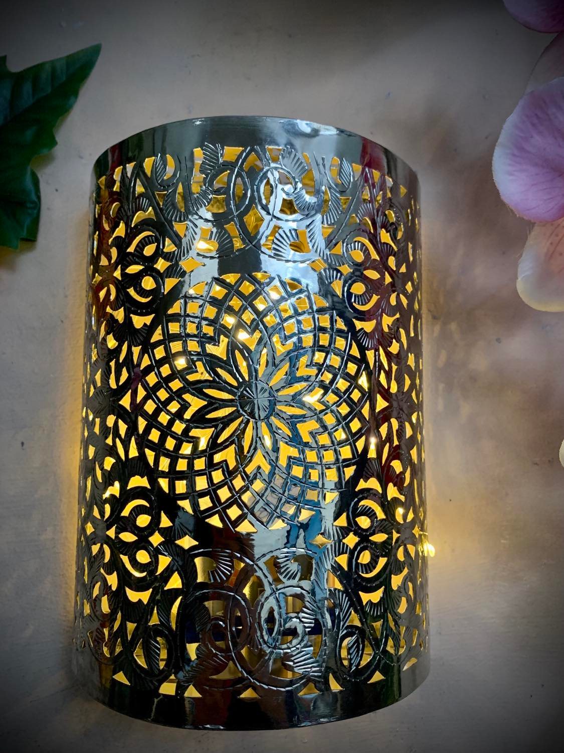 Moroccan Brass Wall Lamp