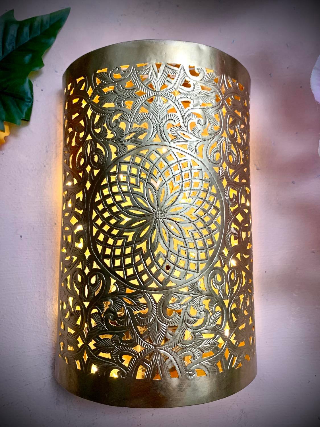 Moroccan Brass Wall Lamp