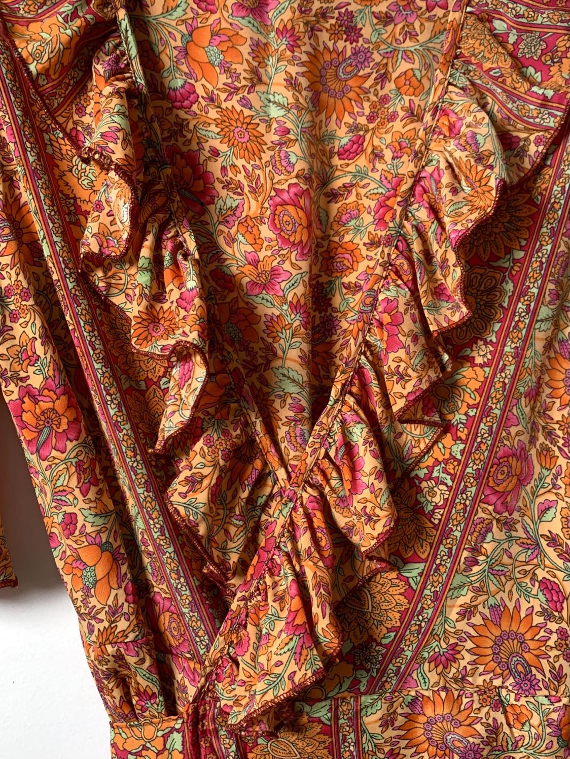 Sunmoon Silk Spanish Wrap Dress – Habiba Boho Boutique