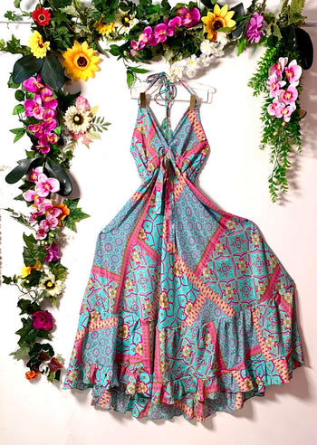 Sunmoon Frill Halterneck Sundress