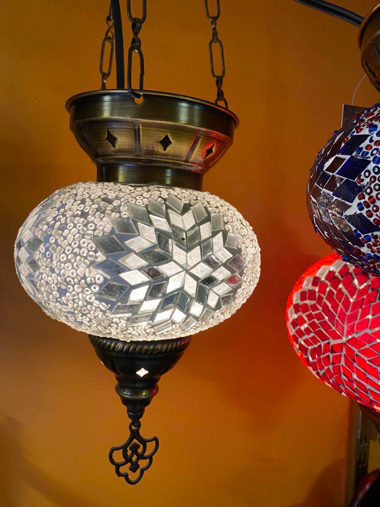 Turkish Mosaic Hanging Lantern Medium