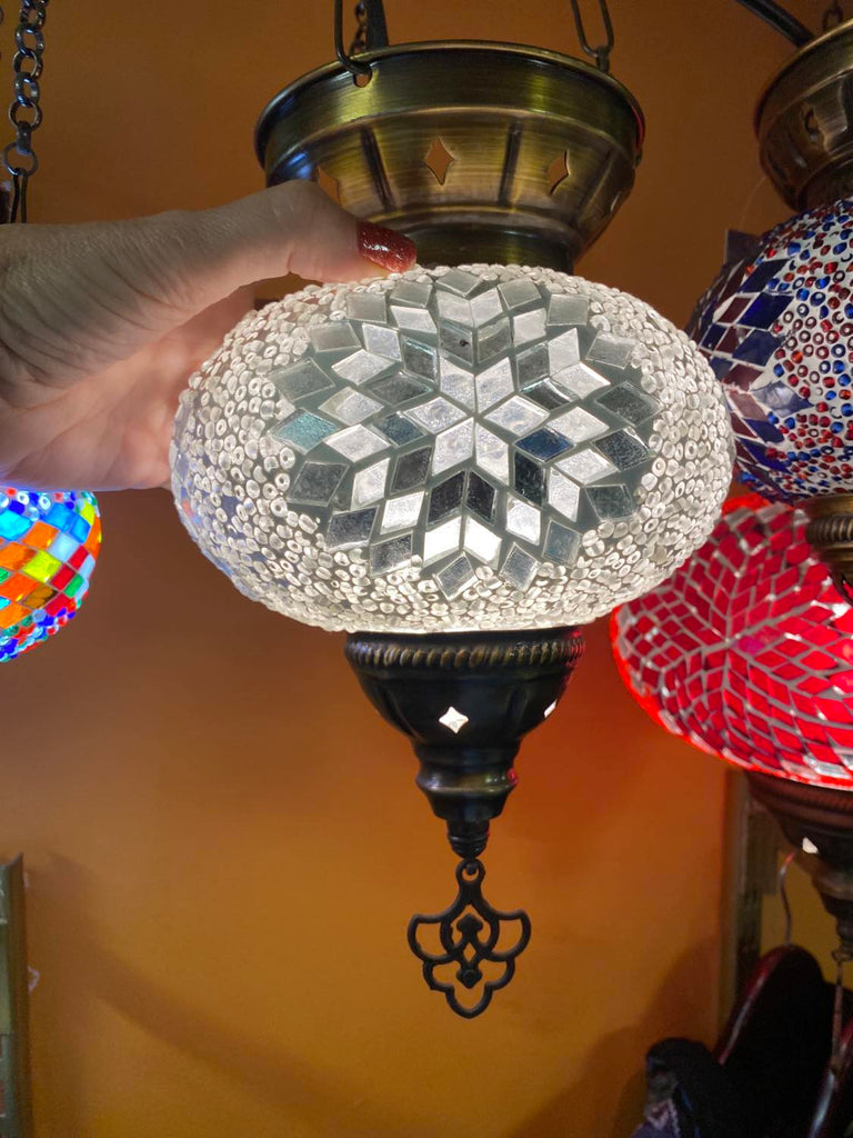 Turkish Mosaic Hanging Lantern Medium