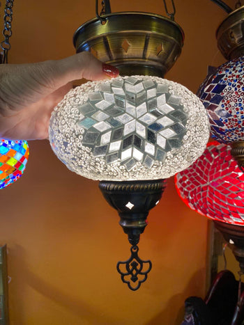 Turkish Mosaic Hanging Lantern Medium