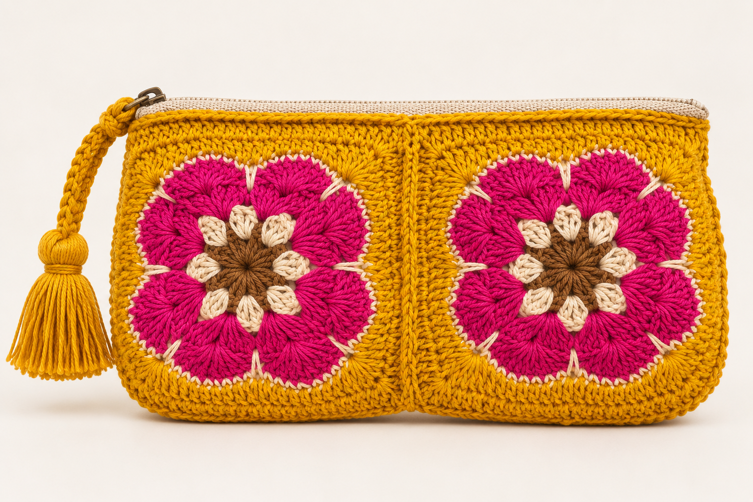 Granny Bloom Crochet Pouch