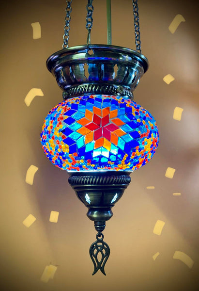 Turkish Mosaic Hanging Lantern Small
