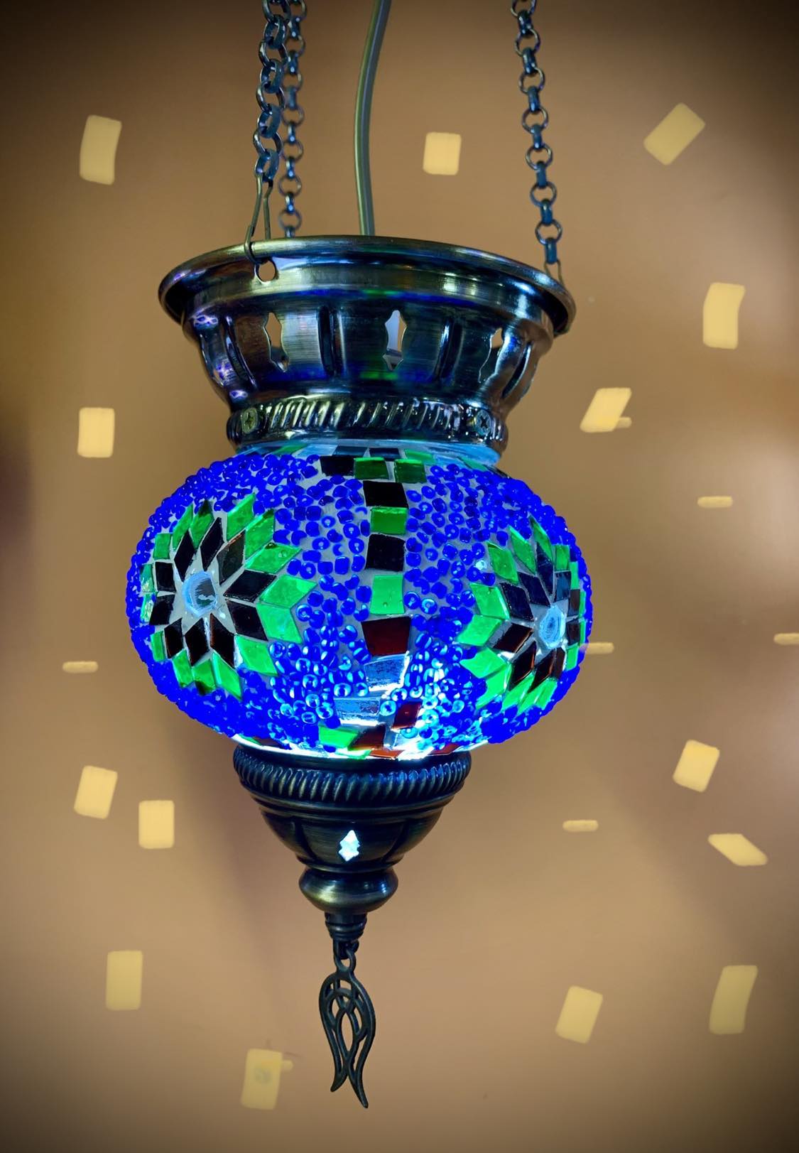 Turkish Mosaic Hanging Lantern Small