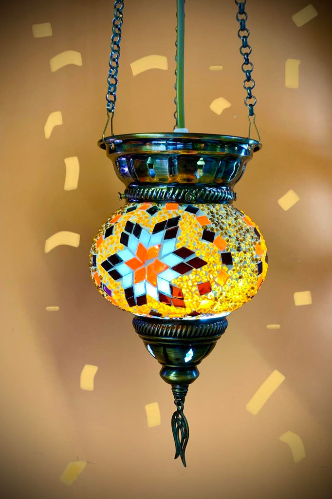 Turkish Mosaic Hanging Lantern Small