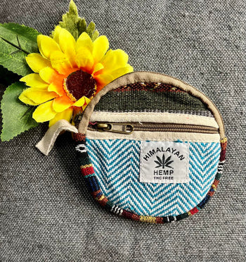 Hemp Zipped Purse Round