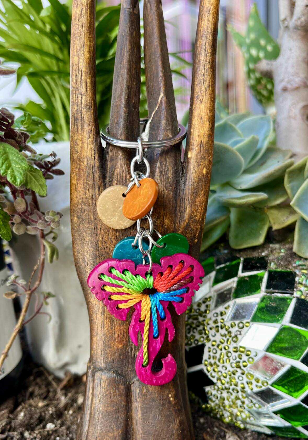 Wood Boho Keyrings