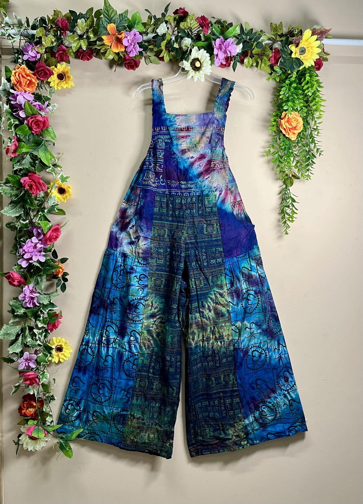 My Thai Wide-Leg Patchwork Dungaree