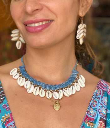 Cowrie Cluster Earings